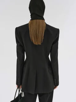 Source Unknown Vêtements D'Exterieur-Poldo Sablier Blazer, Noir