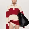 Source Unknown Accessoires-Polo En Tricot Surdimensionne Matias, Rouge