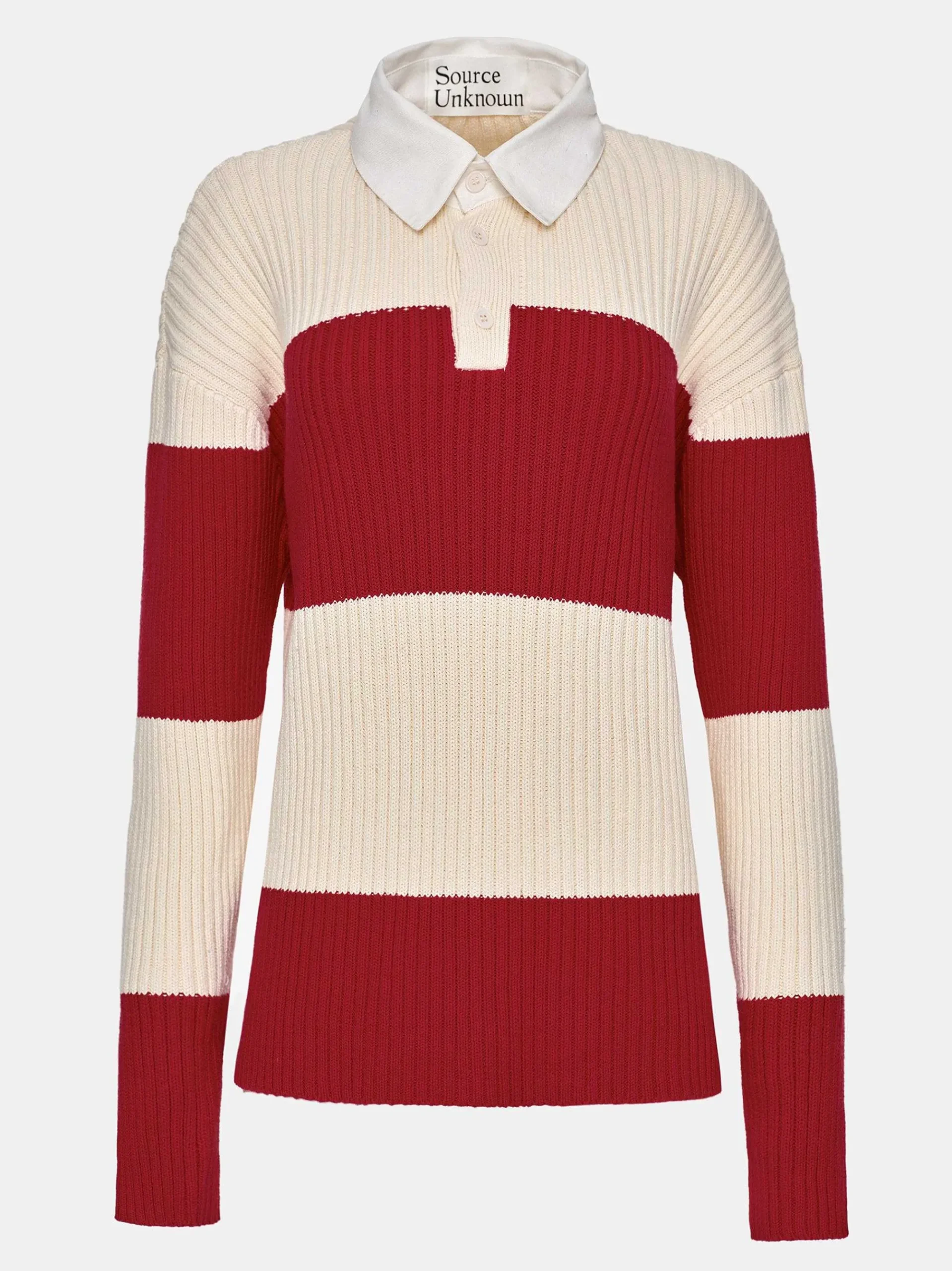 Source Unknown Accessoires-Polo En Tricot Surdimensionne Matias, Rouge