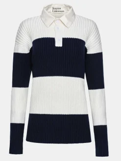 Source Unknown Accessoires-Polo En Tricot Surdimensionne Matias, Bleu Marine