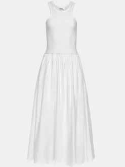 Source Unknown Robes-Robe Debardeur Amal Taille Basse Racer, Blanc