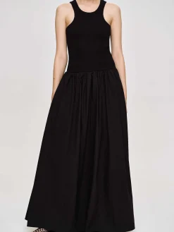 Source Unknown Vêtements-Robe Debardeur Amal Taille Basse Racer, Noir