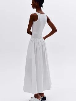Source Unknown Accessoires-Robe Debardeur En Coton, Blanc