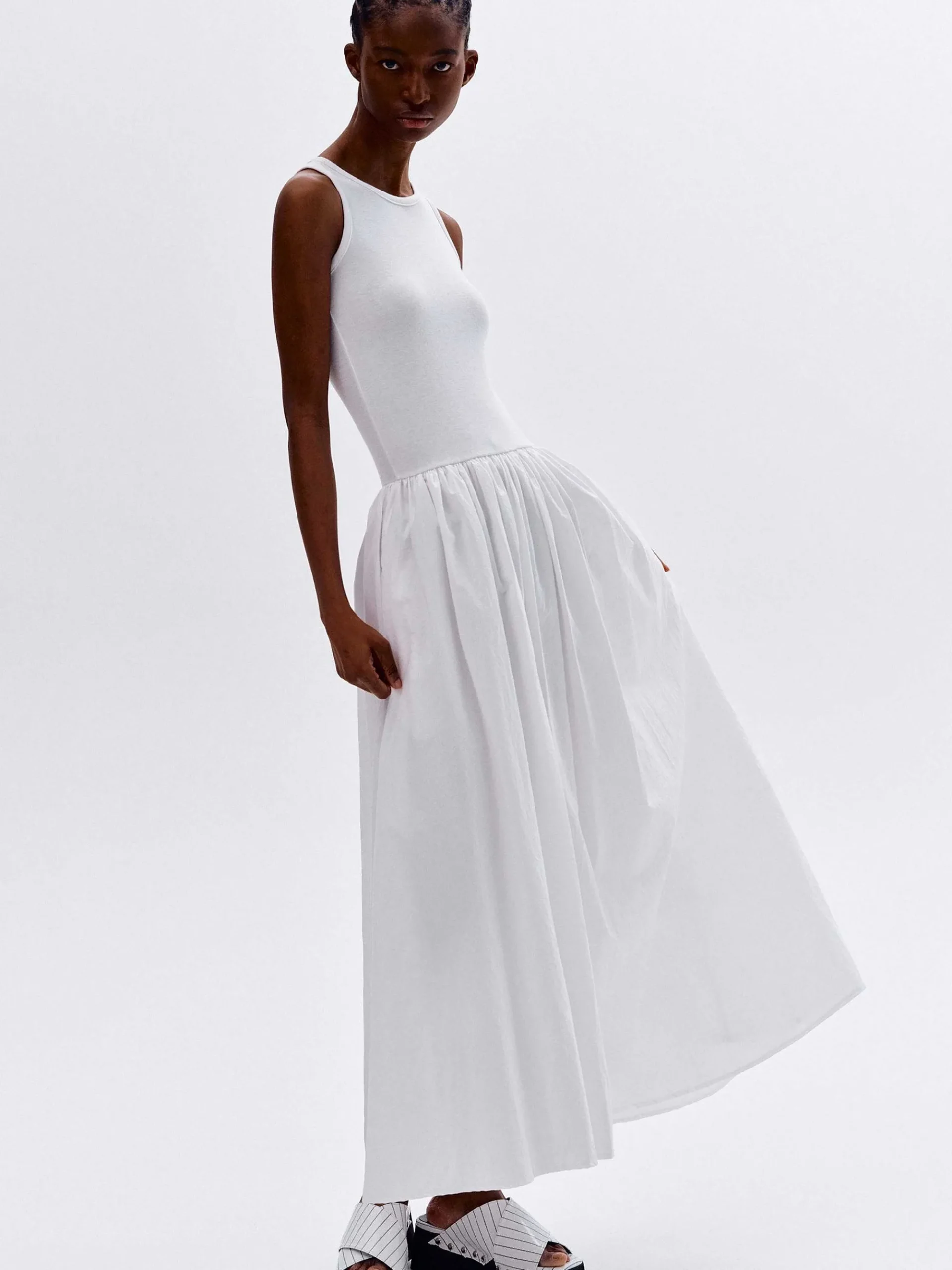 Source Unknown Accessoires-Robe Debardeur En Coton, Blanc