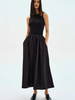 Source Unknown Vêtements-Robe Debardeur En Coton, Noir