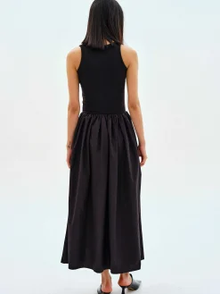 Source Unknown Robes-Robe Debardeur En Coton, Noir