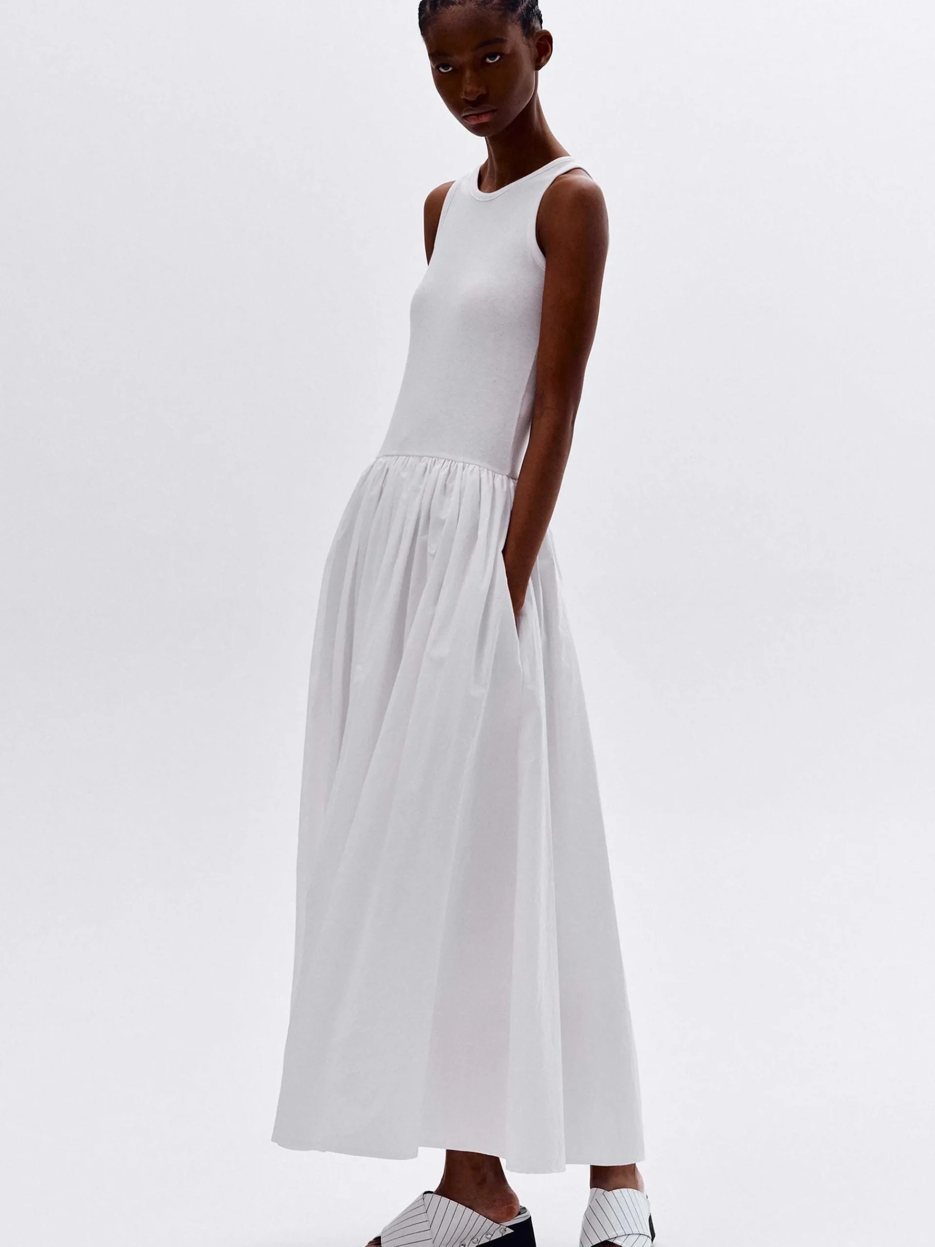 Source Unknown Accessoires-Robe Debardeur En Coton, Blanc