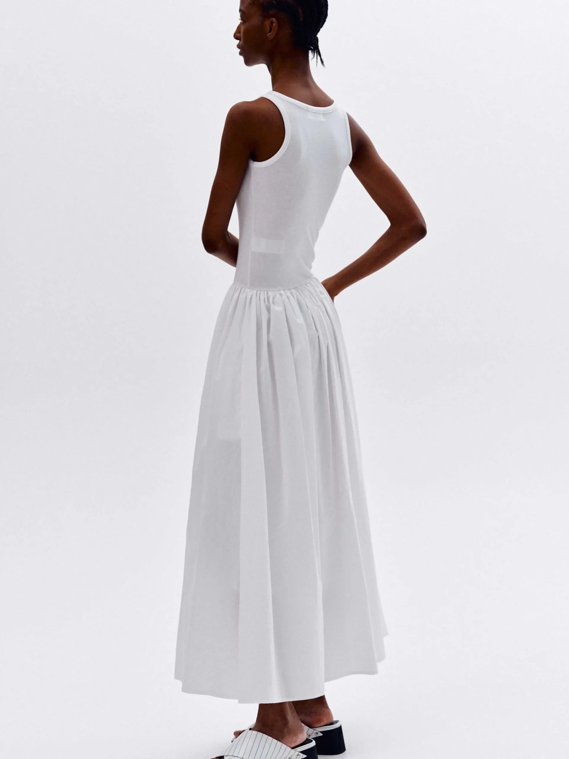Source Unknown Accessoires-Robe Debardeur En Coton, Blanc