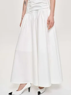 Source Unknown Accessoires-Robe Froncee A Taille Basse, Blanc Casse