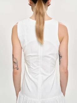 Source Unknown Accessoires-Robe Froncee A Taille Basse, Blanc Casse