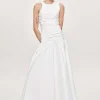Source Unknown Accessoires-Robe Froncee A Taille Basse, Blanc Casse