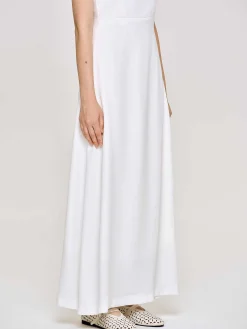 Source Unknown Robes-Robe Longue Ajustee, Blanc