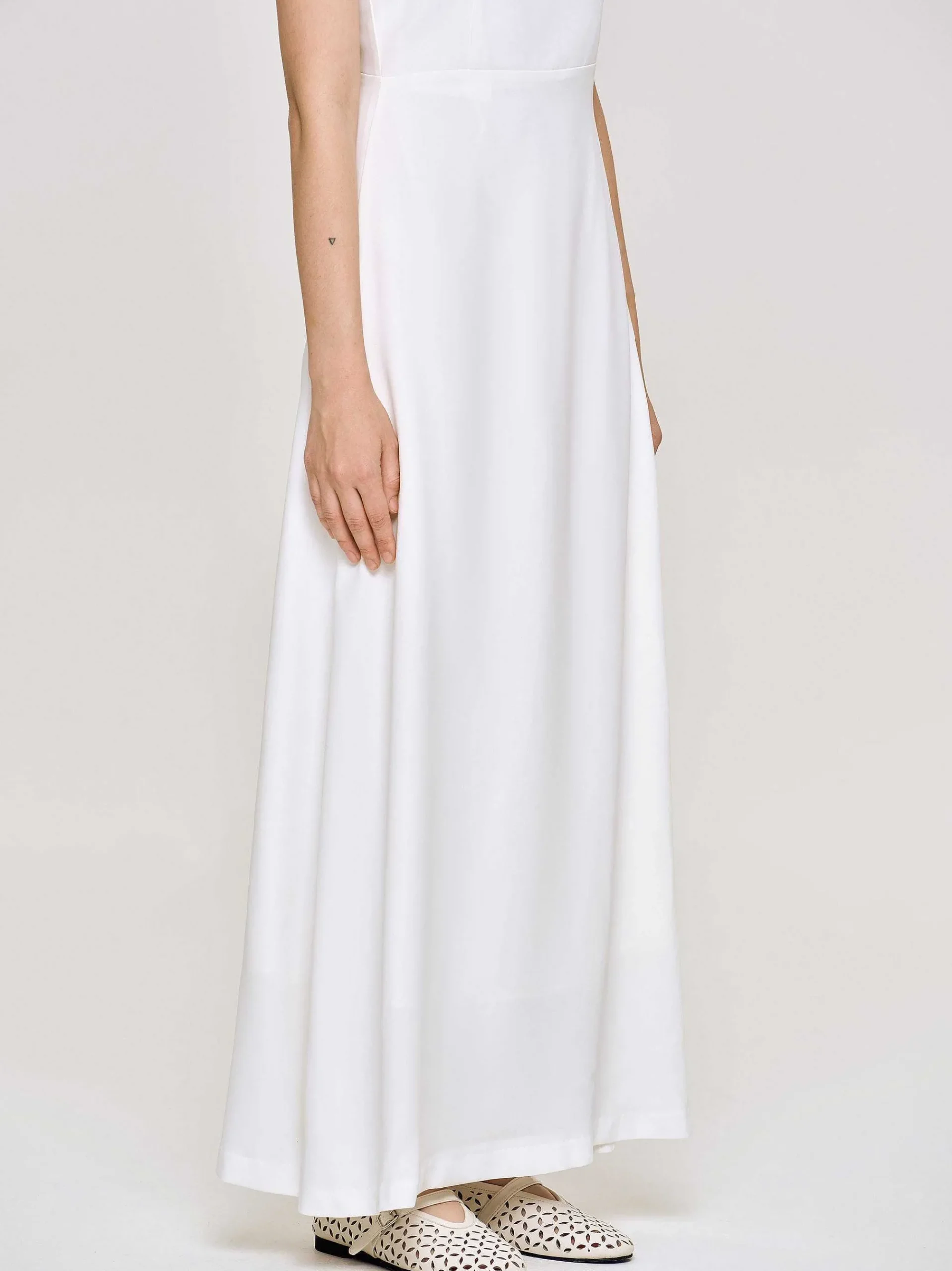 Source Unknown Robes-Robe Longue Ajustee, Blanc