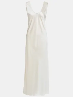 Source Unknown Accessoires-Robe Longue En Satin, Perle