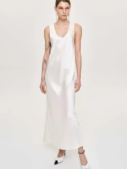 Source Unknown Accessoires-Robe Longue En Satin, Perle