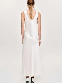 Source Unknown Accessoires-Robe Longue En Satin, Perle