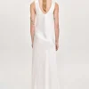 Source Unknown Accessoires-Robe Longue En Satin, Perle