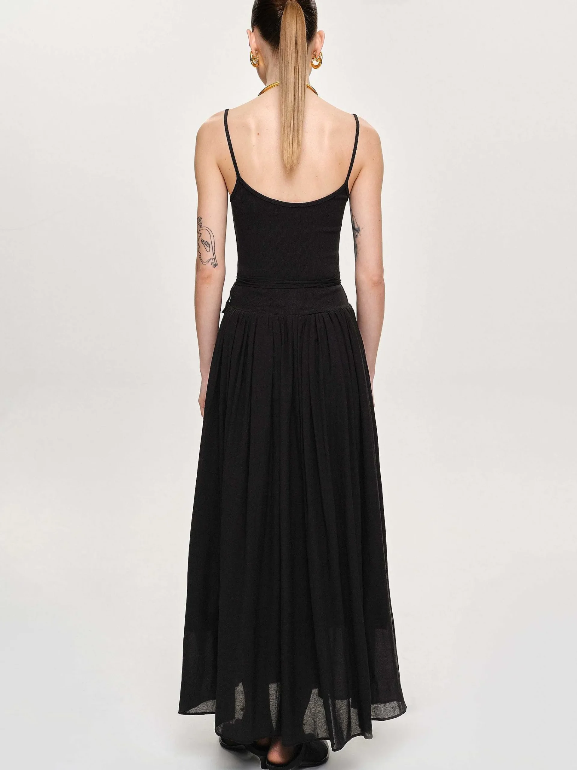 Source Unknown Accessoires-Robe Nuisette En Tulle, Noir
