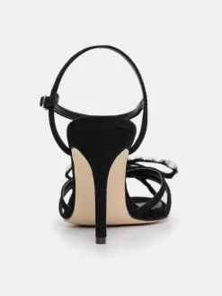 Source Unknown Chaussures Et Sacs-Sandales A Talons Bijoux A Bout Ouvert Micol, Noir