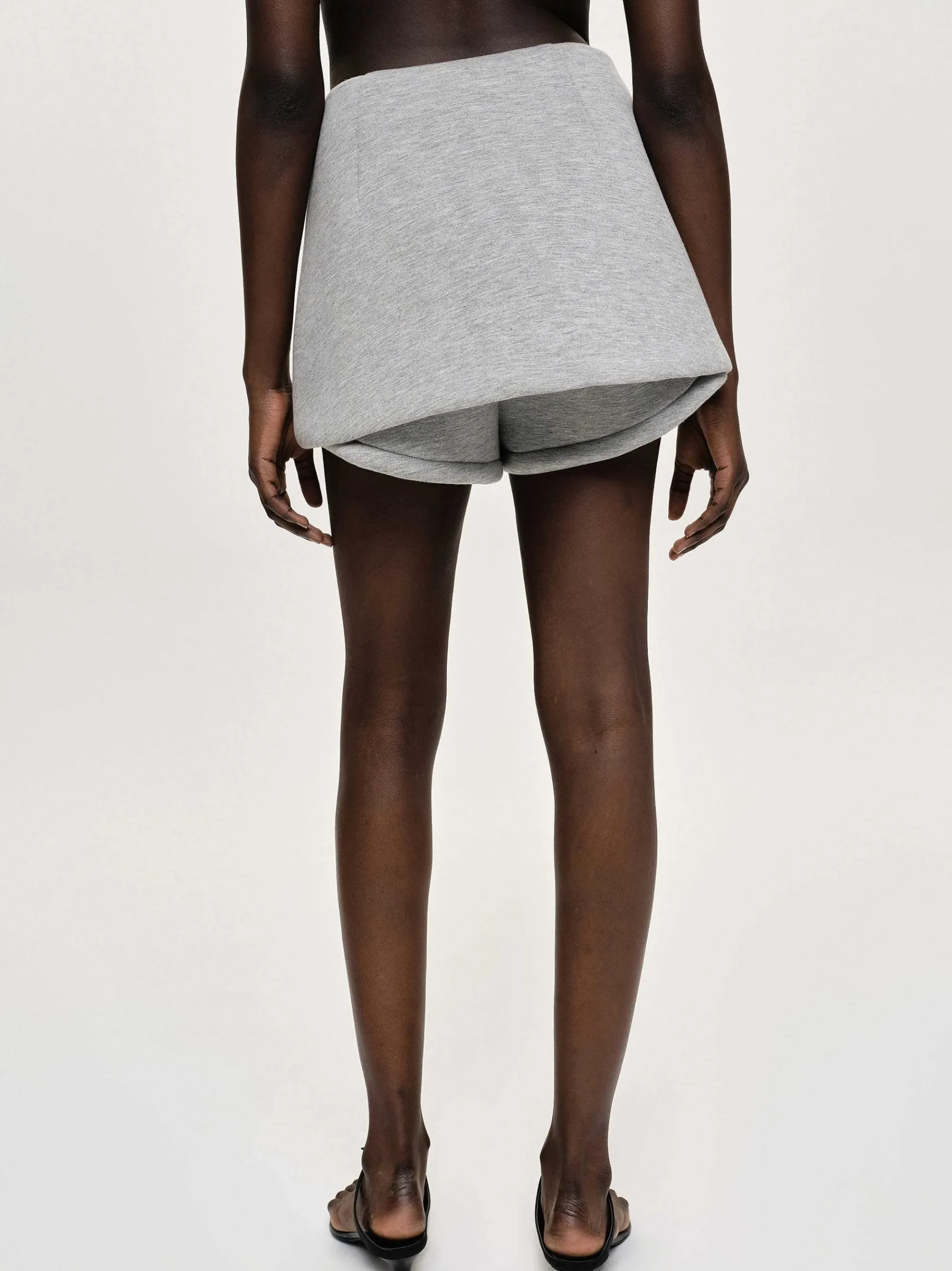 Source Unknown Bas-Segura Sweat Mini Jupes-Shorts, Gainsboro Melange