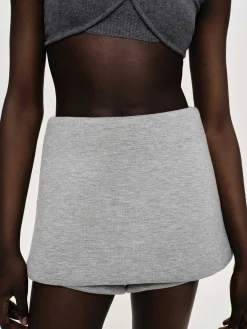 Source Unknown Bas-Segura Sweat Mini Jupes-Shorts, Gainsboro Melange