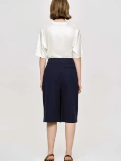 Source Unknown Vêtements-Short Enveloppe En Coton, Bleu Marine