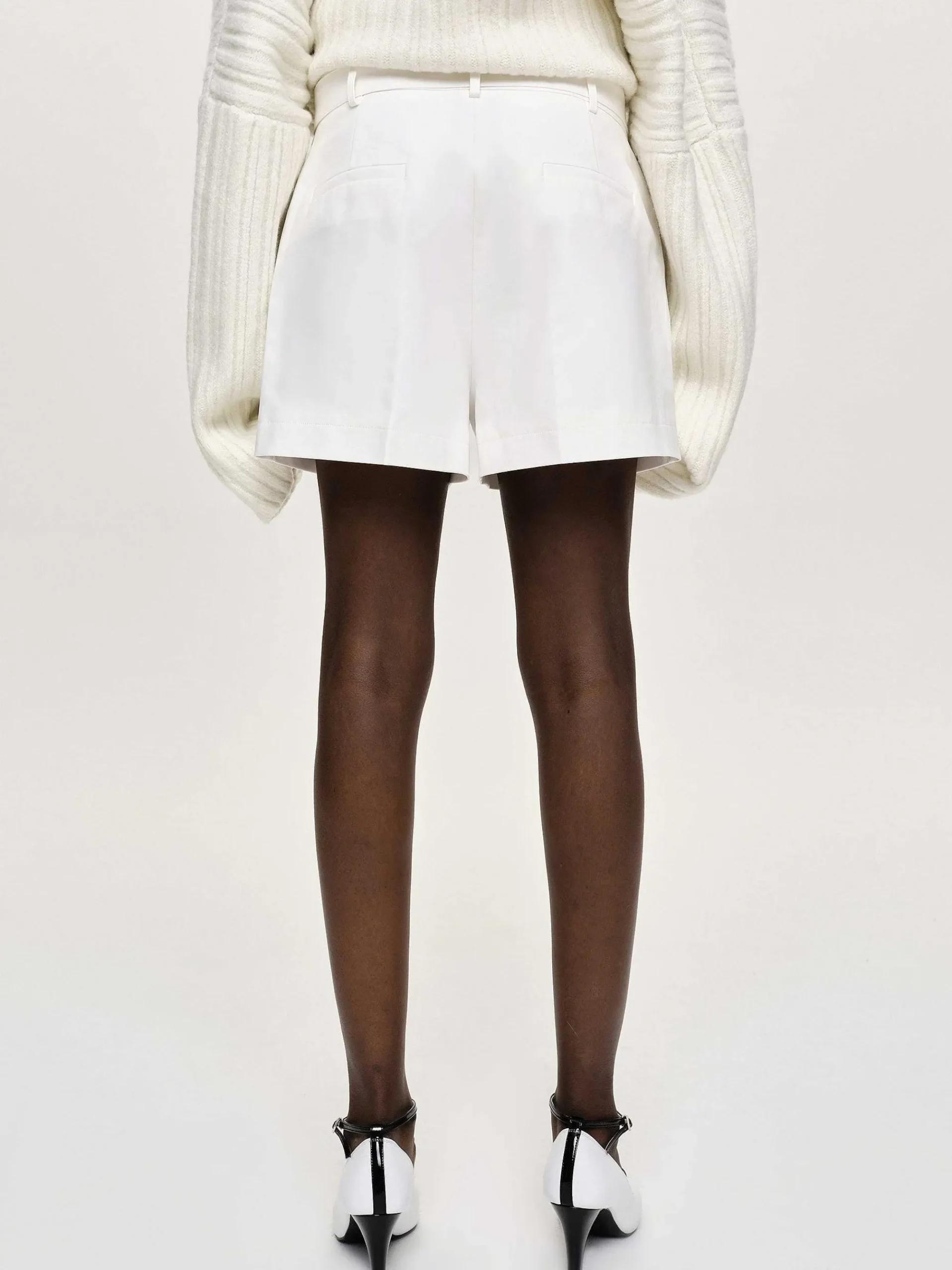 Source Unknown Vêtements-Short Large Avec Ceinture, Blanc