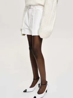 Source Unknown Bas-Short Large Avec Ceinture, Blanc