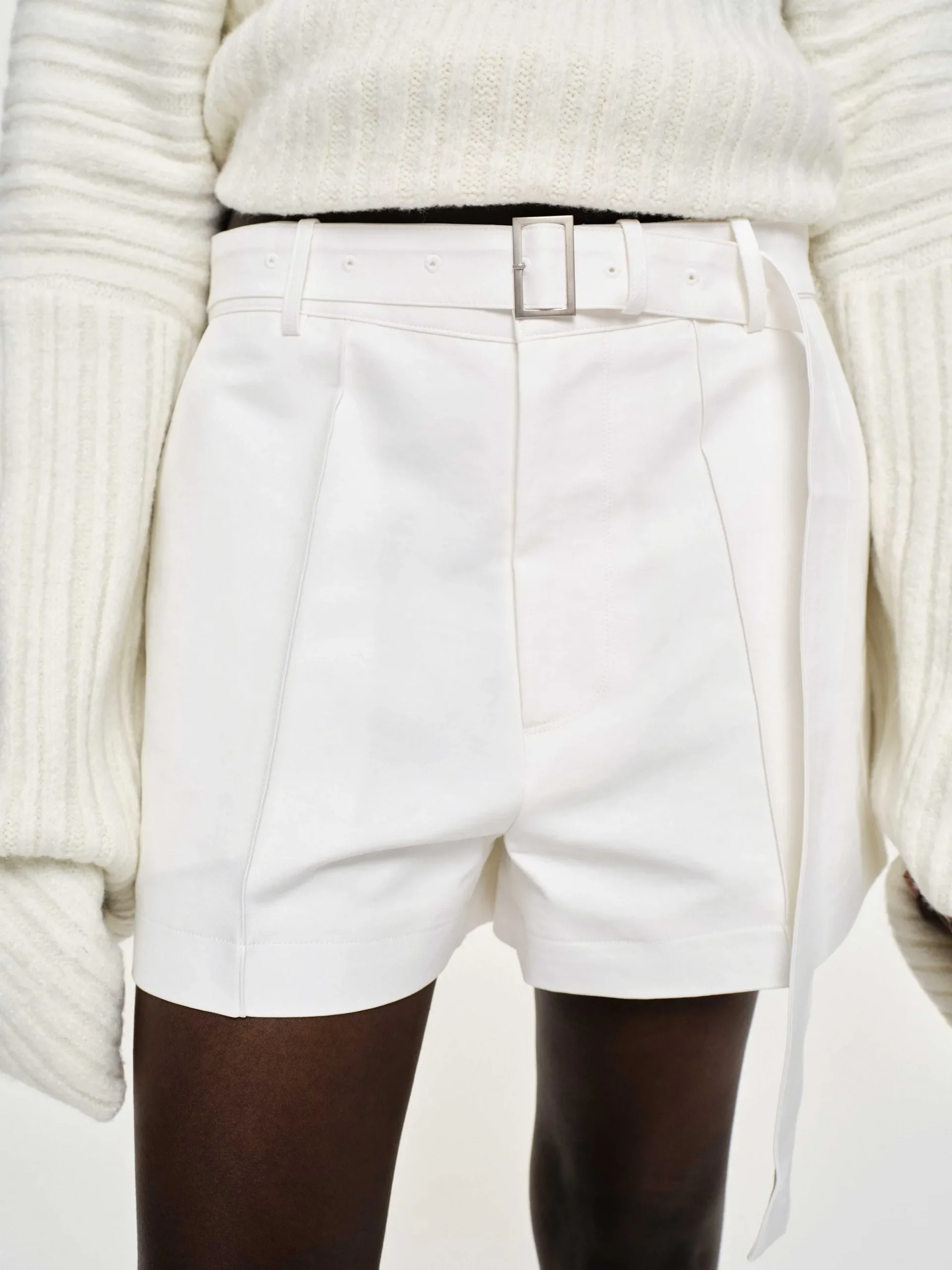 Source Unknown Bas-Short Large Avec Ceinture, Blanc