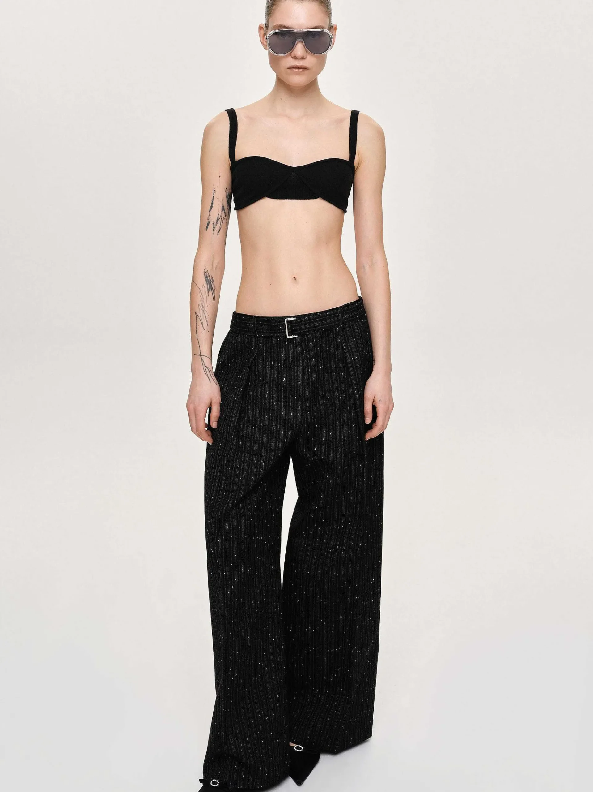 Source Unknown Hauts-Soutien-Gorge En Tricot Cotele, Noir