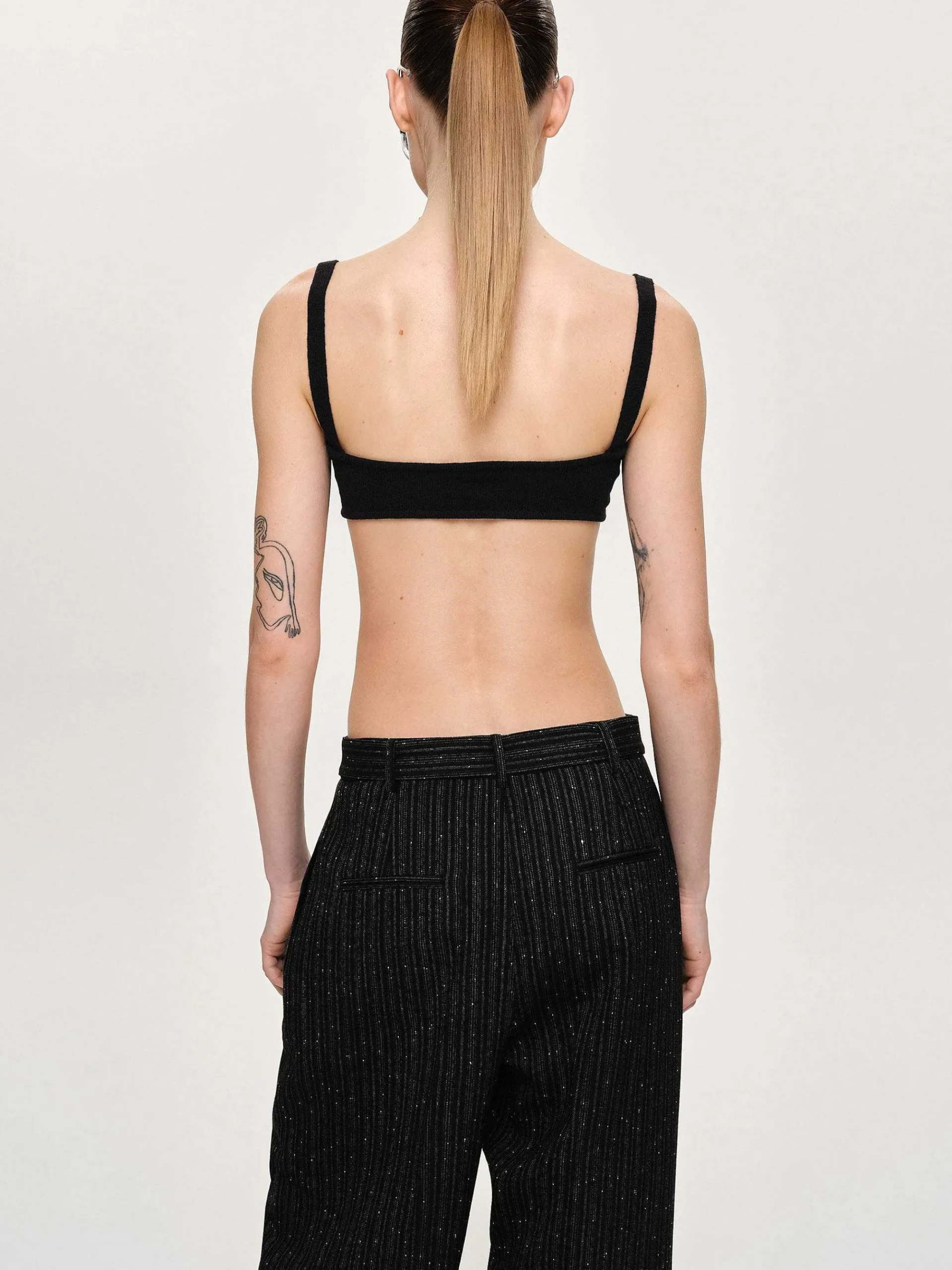 Source Unknown Hauts-Soutien-Gorge En Tricot Cotele, Noir