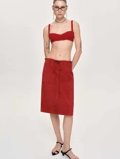 Source Unknown Vêtements-Soutien-Gorge En Tricot Cotele, Rouge