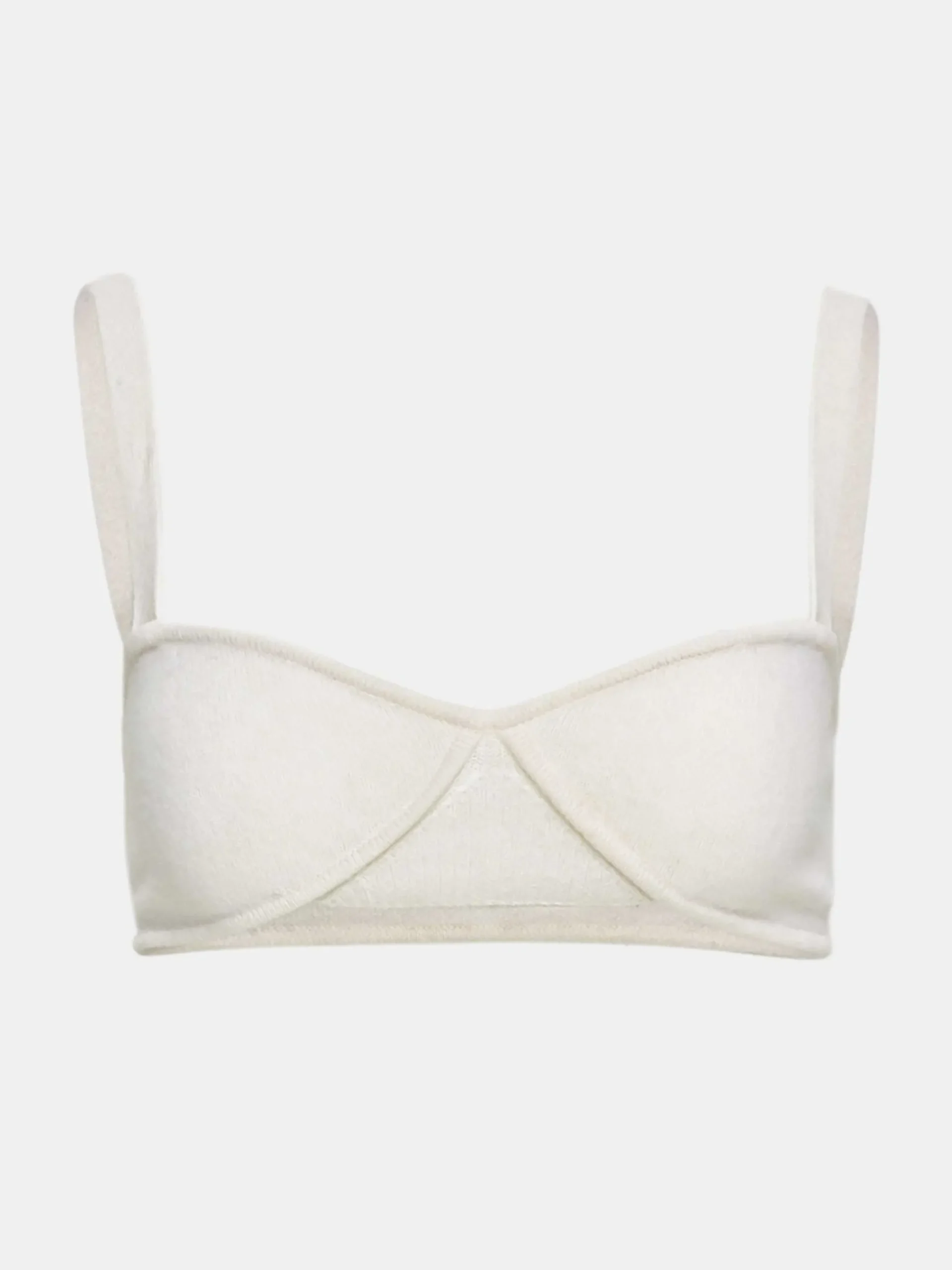 Source Unknown Tricots-Soutien-Gorge En Tricot Cotele, Blanc