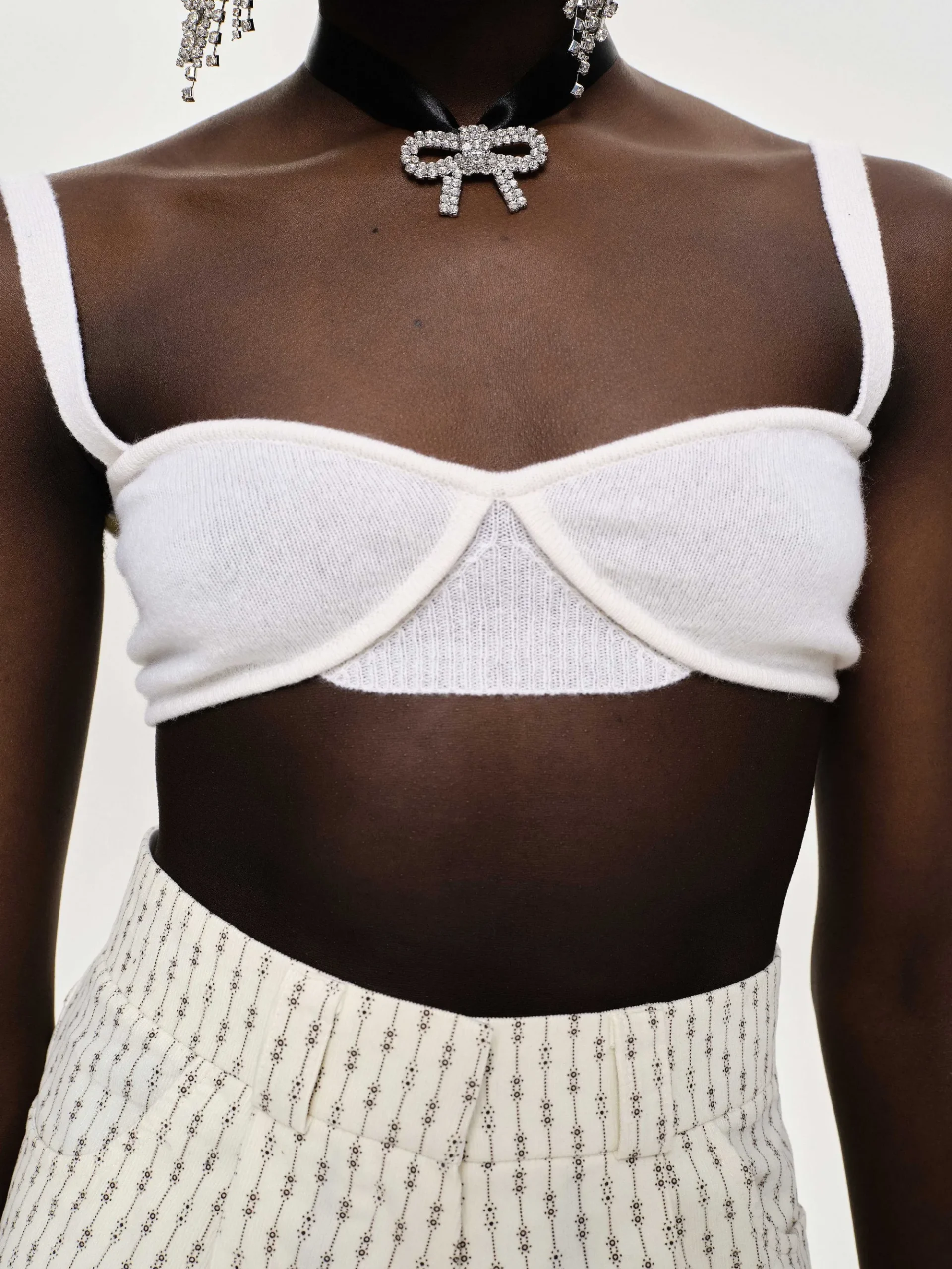 Source Unknown Tricots-Soutien-Gorge En Tricot Cotele, Blanc