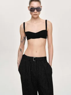 Source Unknown Vêtements-Soutien-Gorge En Tricot Cotele, Noir