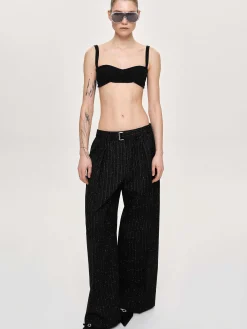 Source Unknown Vêtements-Soutien-Gorge En Tricot Cotele, Noir
