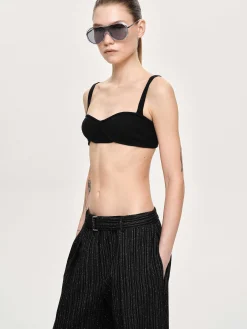 Source Unknown Vêtements-Soutien-Gorge En Tricot Cotele, Noir