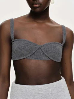 Source Unknown Vêtements-Soutien-Gorge En Tricot Cotele, Charbon De Bois