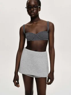 Source Unknown Vêtements-Soutien-Gorge En Tricot Cotele, Charbon De Bois