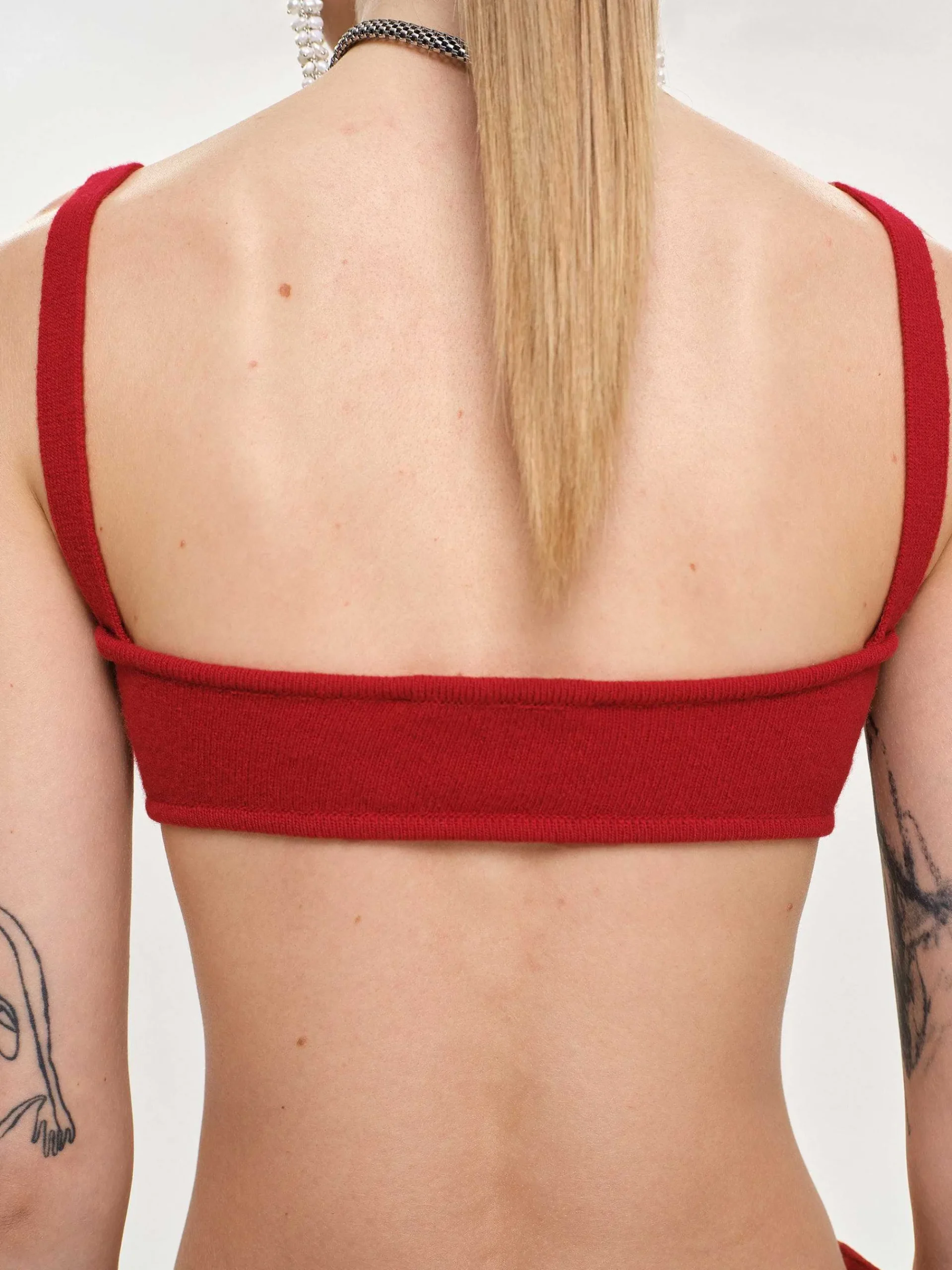 Source Unknown Hauts-Soutien-Gorge En Tricot Cotele, Rouge