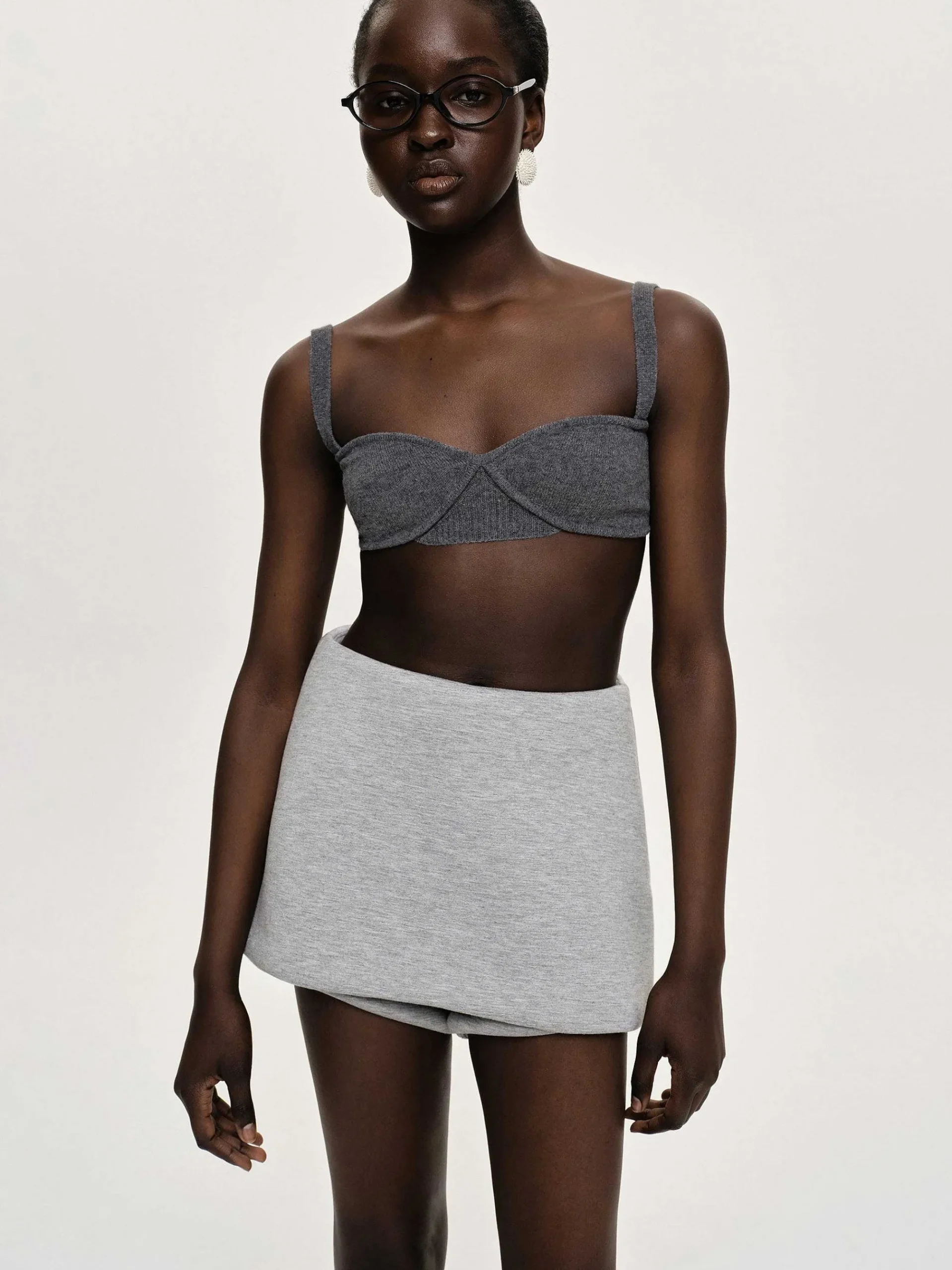 Source Unknown Hauts-Soutien-Gorge En Tricot Cotele, Charbon De Bois