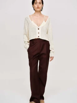Source Unknown Vêtements-Tricot A Encolure Degagee, Amande