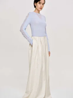 Source Unknown Tricots-Tricot A Manches Transparentes, Bleu Ciel