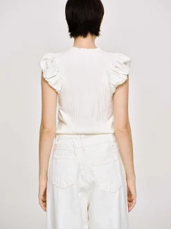 Source Unknown Vêtements-Tricot Cotele A Bulles, Blanc