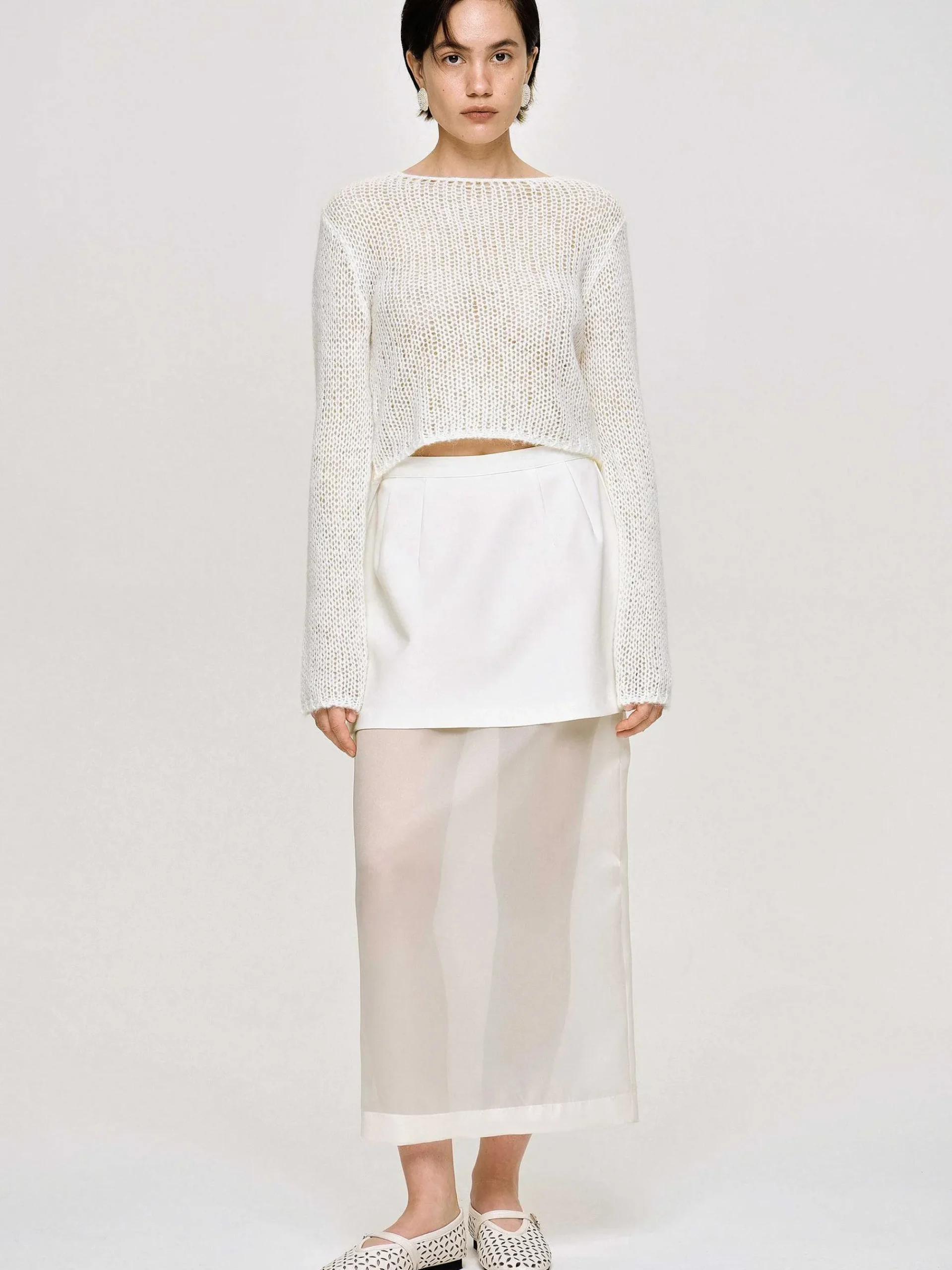 Source Unknown Tricots-Tricot Semi-Transparent, Bouleau