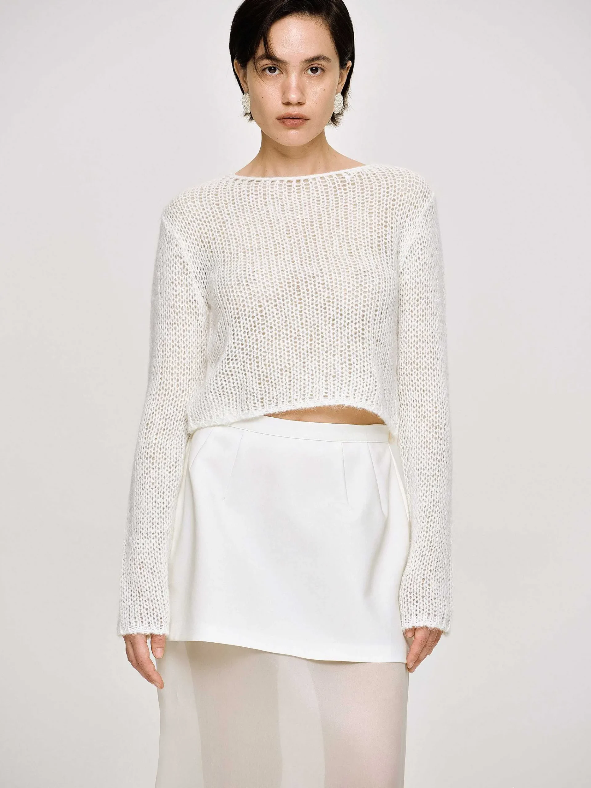 Source Unknown Tricots-Tricot Semi-Transparent, Bouleau