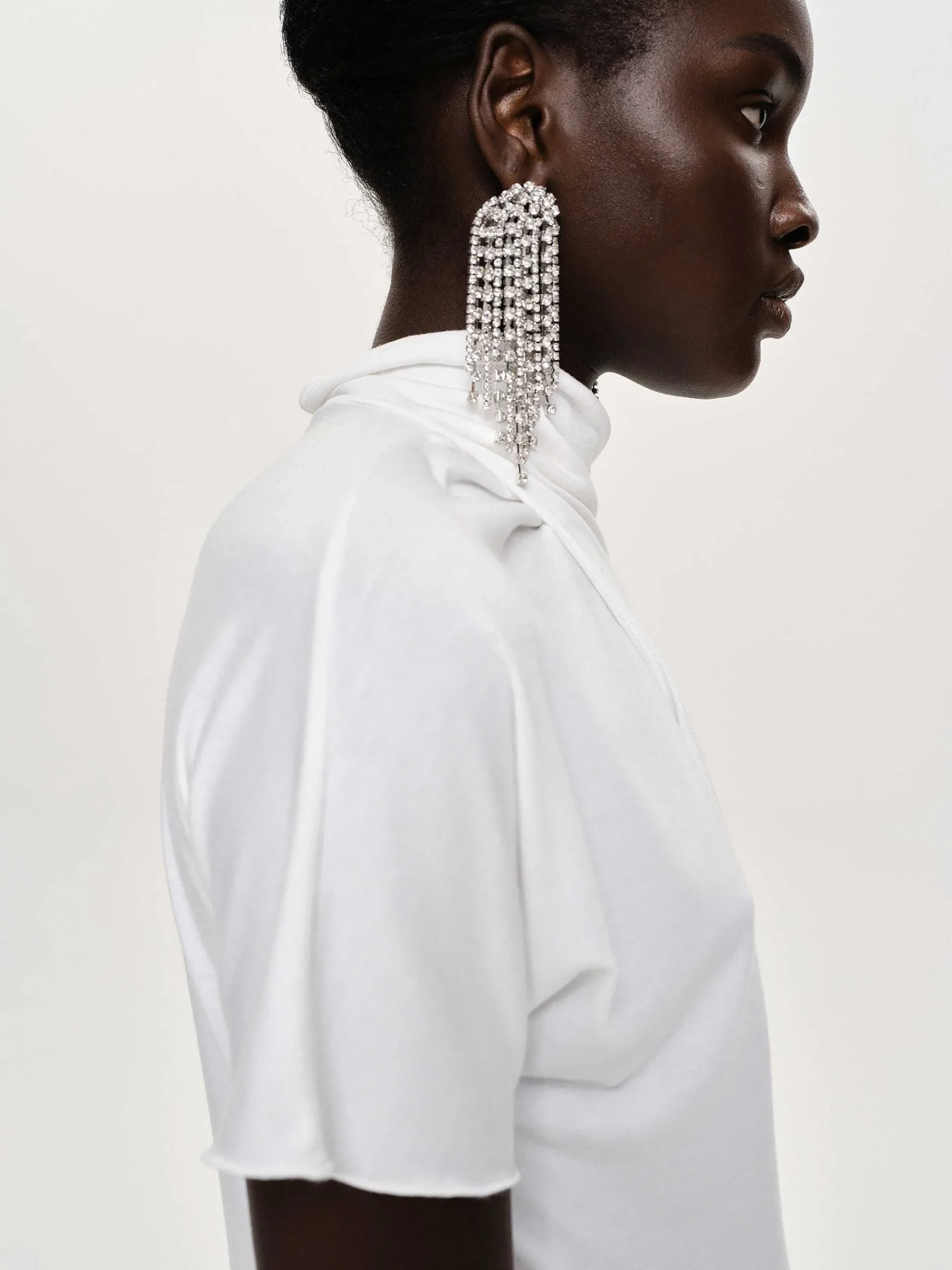Source Unknown Vêtements-T-Shirt A Col Croise Daye, Blanc