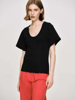 Source Unknown Accessoires-T-Shirt Deep U, Noir