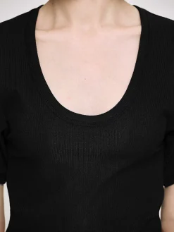Source Unknown Accessoires-T-Shirt Deep U, Noir