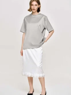 Source Unknown Accessoires-T-Shirt En Satin, Argent